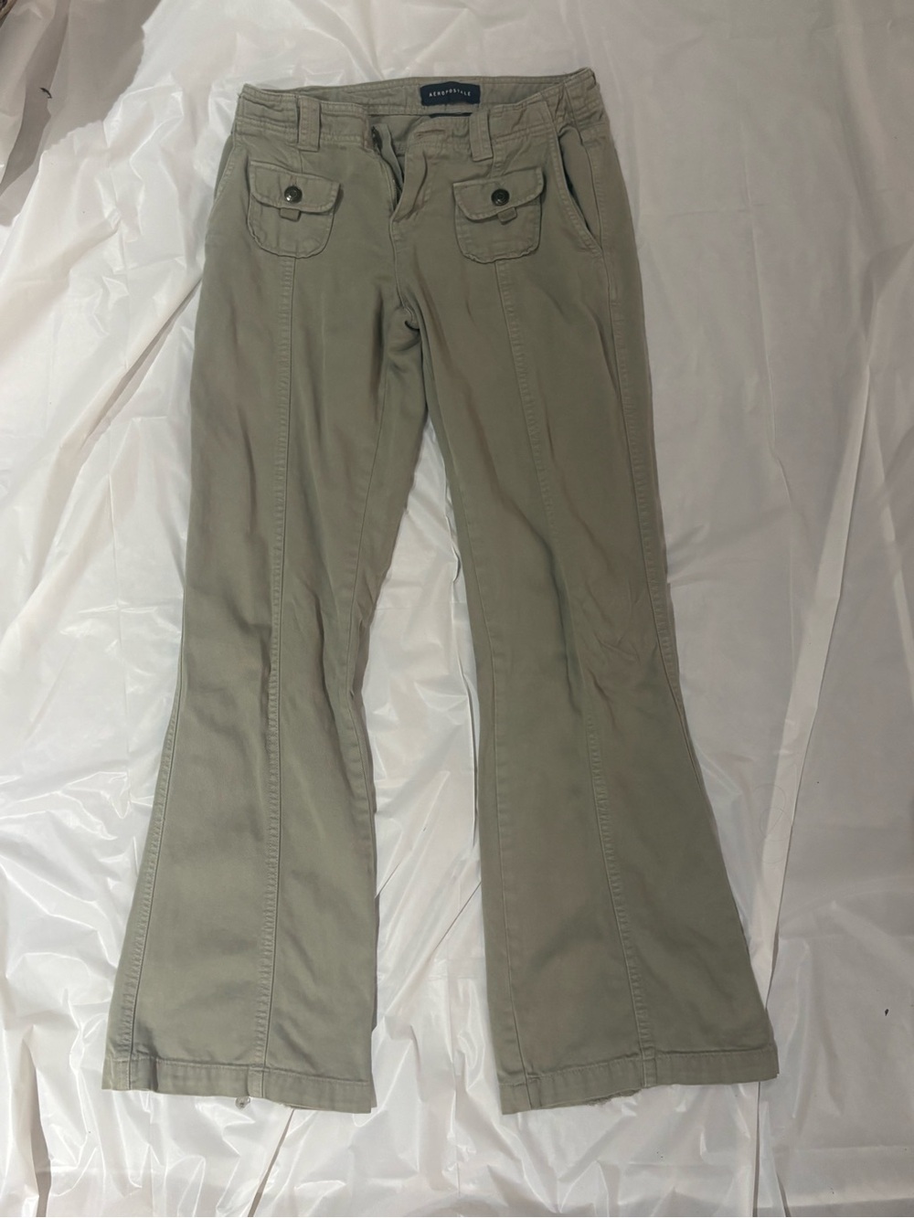 Aeropostale Olive Green Flared Jeans